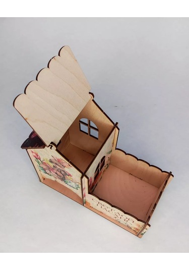 Woodiks Mutlu Paskalya Meyve Çarkı: Çay Kulübesi Renkli Baskı Daire Şeklinde Uygulanmıştır. 210432896 Bej