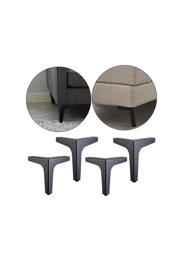 Suntek Magideal 4 Adet Demir Metal Mobilya Ayakları 10cm-siyah