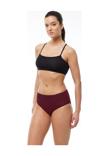 Malabadi Kadın Lacivert Gri Bordo 6 Lı Paket Modal Yüksek Bel Slip Külot 1955 Lacivert Gri Bordo