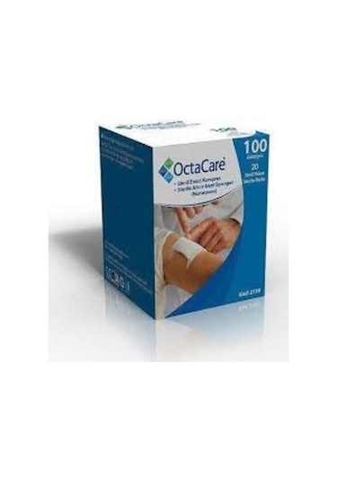Octacare 4 Katlı Steril Gaz Kompres Gazlı Bez Spanç 4 x 100 Adet