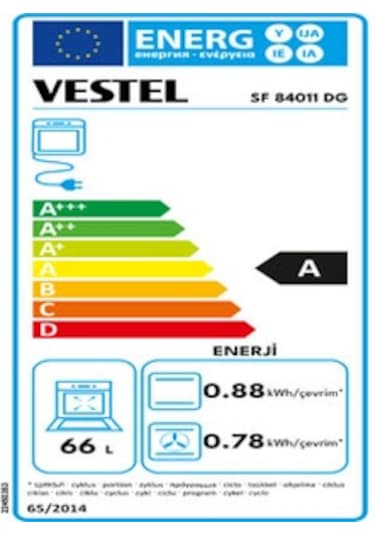 Vestel SF 84011 DG 66 LT Ocaklı Solo Fırın