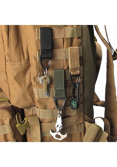 Yifomall Siyah Nilon Kemer Klipsi - 2.5cm Genişlikli, 4cm Kadar Kemerlere Uygun, Küçük Eşyalar İçin Kolay Erişim