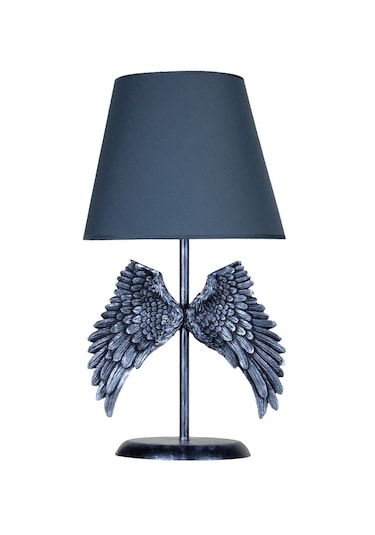 Qdec Modern Dizayn Melek Abajur Gümüş-Lacivert Gümüş - Lacivert