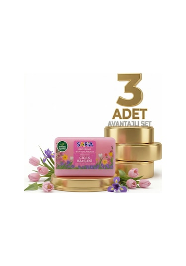 Safia Gliserinli Çiçek Bahcesi Banyo Sabunu 3x150 Gr Gliserin