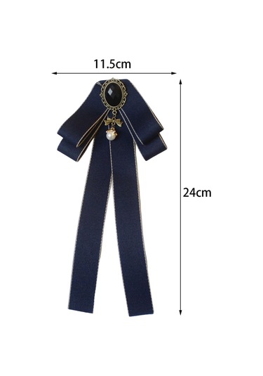 Homyl Şerit Papyon Broş Boyun Kravat Kokteyller Parti Mezuniyet Koyu Mavi