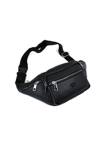 Derise Erkek Siyah Çok Cepli Omuz Ve Bel Çantası Siyah