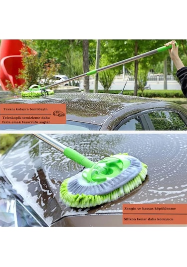 Çok Fonksiyonlu 2 In 1 Mikrofiber Araba  Yıkama Fırçası