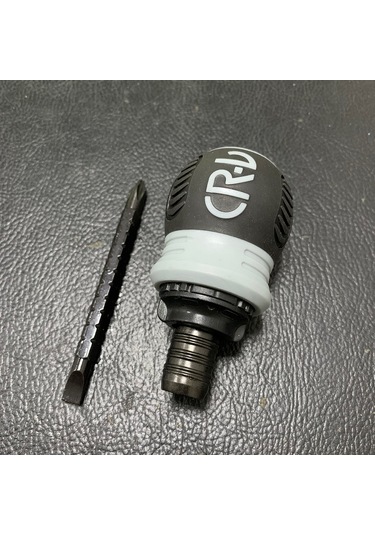 Kangvka Krom Vanadyum Çelik Ratchet Tornavida - Uzunluk Ayarlanabilir, İki Uçlu Düz + Çapraz , Ergonomik Abs Kolu, Dayanıklı Tamir Aracı Siyah/gri