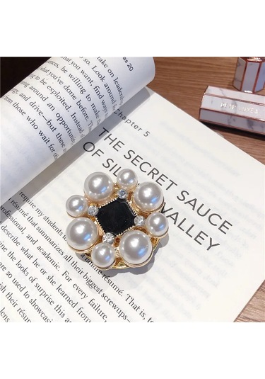 Goldenqian Lüks Elmas Inci Telefon Zil Tutucu Popüler Cep Telefonu Parmak Yüzük Katlanır Tutucu İphone Samsung Kavrama Montaj Braketi 8 8