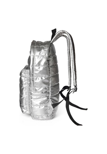 Biggdesign Moods Up Calm Kapitone Sırt Çantası Su Geçirmez Hafif Okul Ve Laptop Çantası Gümüş Renk Gümüş