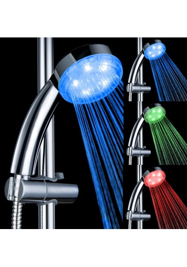 Suntek 24cm Mavi Led Otomatik Işık Yağmurlama Duş Başlığı