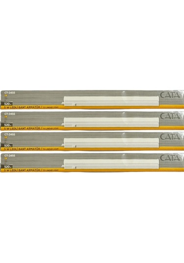 Cata Ct-2466 5w 6400k Beyaz Ledli Bant Armatür 4 Adet Beyaz