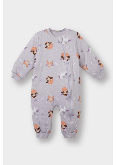 Defacto Kız Bebek 2,5 Tog Elyaf Desenli Fermuarlı Uzun Kollu Penye Tulum F3566a525wnpr305 Mor Defacto Kız Bebek 2,5 Tog Elyaf Desenli Fermuarlı Uzun Kollu Penye Tulum F3566a525wnpr305 Mor