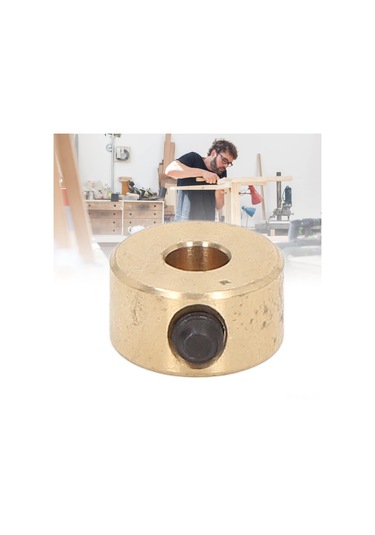 Wezone Bronz Materyalli Delik Derinliği Konumlandırıcı, Ahşap İşlerinde Hassas Delme İçin Sabitlenebilir 6mm Delme Durdurucu Çemberi