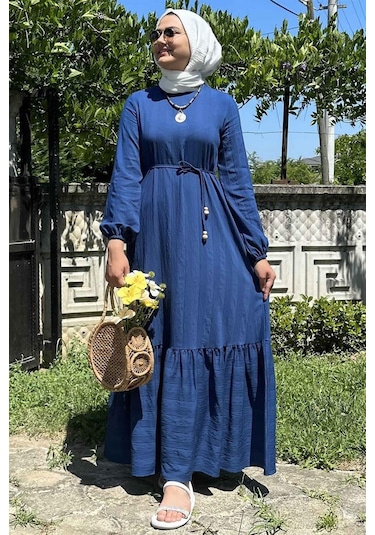 Seda İndigo Elbise Lacivert