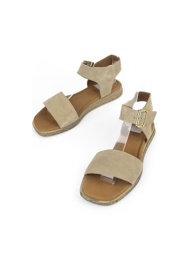 Ziya, Kadın Hakiki Deri Sandalet 1511047z713 Bej 1511047z713 340 Bej