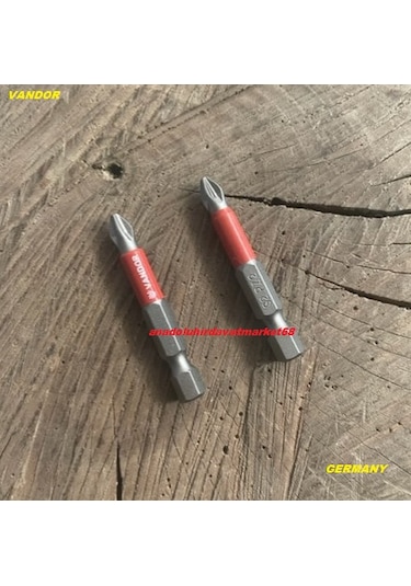 Vandor Kaydırmaz Vida Sıkma Ucu Ph2 Pz2 Yıldız Bits Uç Cobalt Çelik Germany Matkap Ucu
