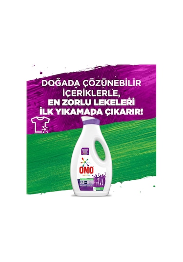 Omo Renkliler için 26 Yıkama Sıvı Deterjan 3 x 1690 ML