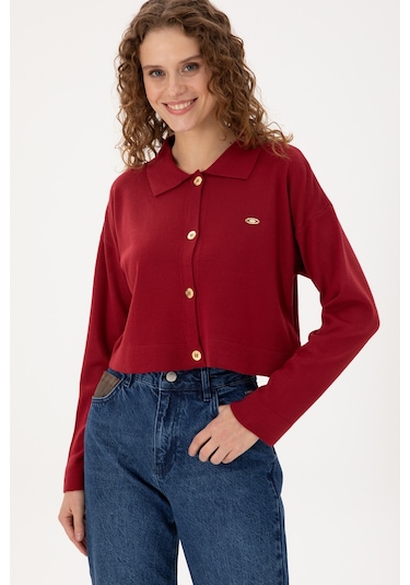 U.s. Polo Assn. Kadın Vişne Hırka Triko 50297152-vr223 Vişne