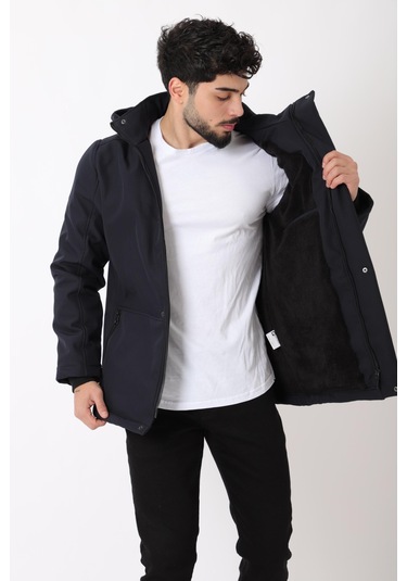 Stilkombin Çıkarılabilir Kapüşonlu Softsheel Mont Pldp 2991 50413 Siyah