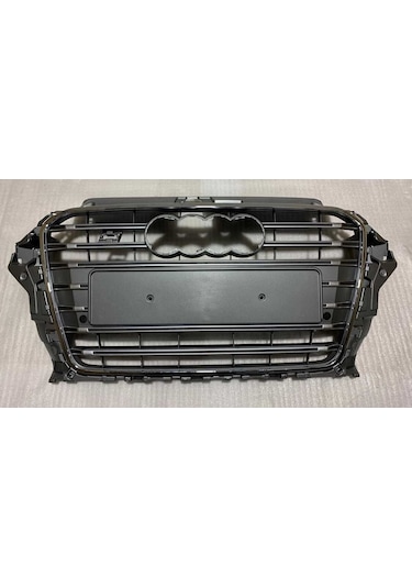 Audi A3 S3 2013-2016 Uyumlu Yedek Parça Panjur Gri Krom