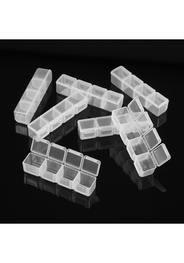 Fosenze 28 Bölmeli Şeffaf Tırnak Artıklı Alet Kutusu - Taşınabilir, Kırılmaya Dayanıklı Pp Malzeme, Tek Tek Açılabilir Bölmelerle Uygun Saklama Diğer