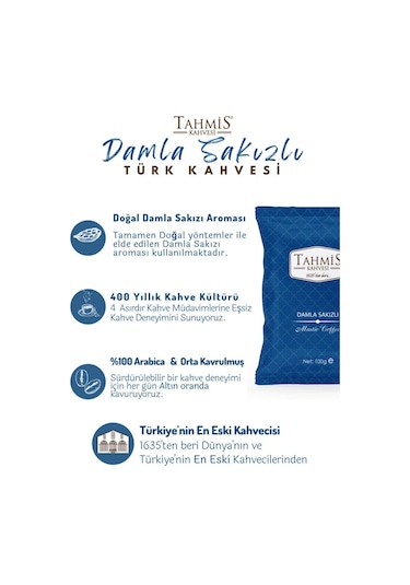 Tahmis Kahvesi Damla Sakızlı Türk Kahvesi  3 x 100 G