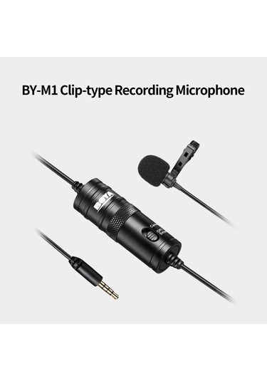 Springsun By-m1 Çok Yönlü Kablolu Mikrofon 3.5mm Mikrofon Klips Tipi Mikrofon Dizüstü Bilgisayar Cep Telefonu Dijital Kamera İçin