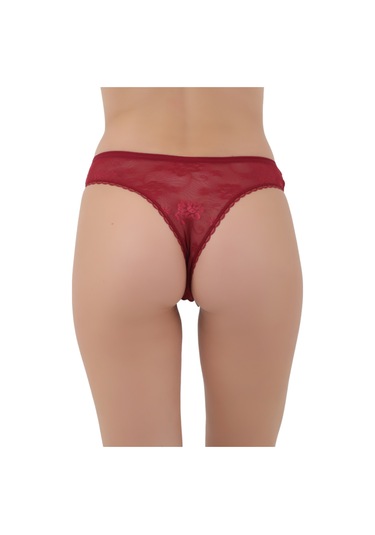 Basic Yumuşak Dokulu Penye Külot Kırmızı Renk Beyaz