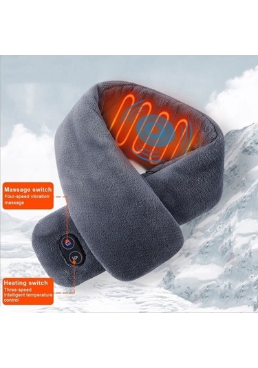 Tysm Erkekler/kadınlar İçin Akıllı Isıtmalı Şal, 3 Hızlı Sıcaklık Ve Masaj, Su Geçirmez Boyun Sargısı, 80cm, Çok Renkli, Kış İçin Çok Renkli