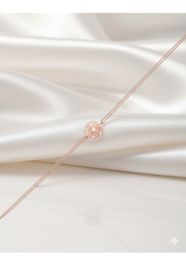 Ariş Yaşam Çiçeği Altın Bileklik Sarı Altın