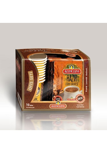 Altıncezve Hazır Türk Kahvesi Ofis Seti Orta Şekerli 10 x 9 G