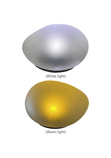 Geeroyoo Güneş Enerjili Çakıl Şekilli Bahçe Lambası - Ip55 Su Geçirmez 8 Saat Sürekli Aydınlatma - Led Beyaz Işık, Bahçe, Çimen, Yol Yolu Dekorasyonu Beyaz