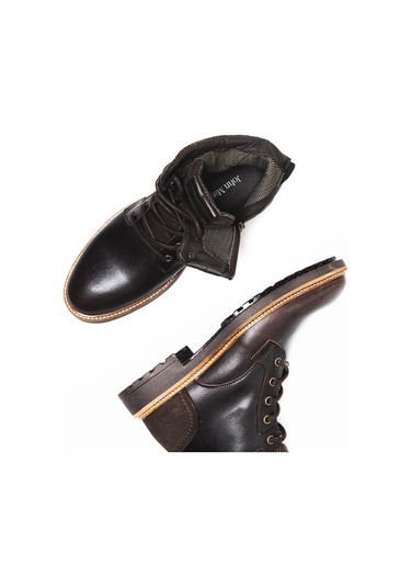 Bot Erkek 1103/gl 015 Wk-john May Lth+suede+newsplit Brown Kahve