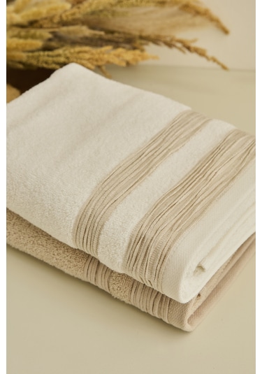 Kaşmir Home Elin 6 Parça Aile Banyo Seti Offwhite-bej Bej