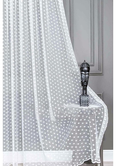Evdepo Home Kullanıma Hazır Örme Tül Perde (541910123)