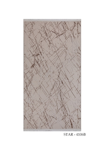 My Evillamodern Dekoratif Star Seri Krem Kahverengi Dokuma Halı