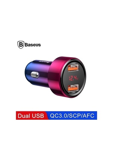 Maoyaya Baseus 45w Hızlı Şarj Araç Başlık N11.590 Dual Çıkışlı Usb Siyah Trendooze 4.0.3.0 Kh