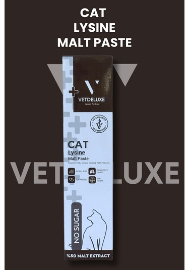 Vetdeluxe Lysine Malt Kedi Köpek Göz Sağlığı ve Solunum Yolu Destekleyici Malt 100 G