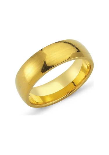 6 Mm Bombeli Çelik Alyans Çifti Söz Yüzükleri Cl10