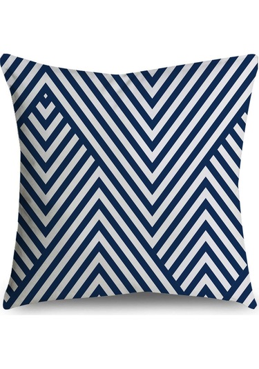 Kuzey Avrupa Geometrik Keten Yastık 50 50cm-36 Ekru