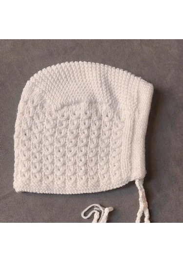 Uretti - Talia 8659 - 4004 El Örgüsü Kız Çocuk Beyaz Hırka Ve Şapka Takım - 2 Yaş Beyaz