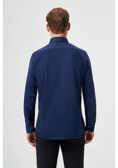 Bisse Erkek Regular Fit Uzun Kollu Spor Gömlek Laci Gm23k231008 D39 Lacivert