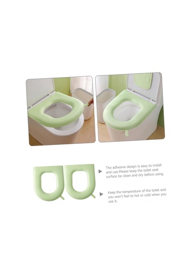 Monyee 4 Adet Kalın Eva Tuvalet Koltuğu - Su Geçirmez, Yıkama Eliyor, Yeniden Kullanılabilir Banyo Döşemi Diğer