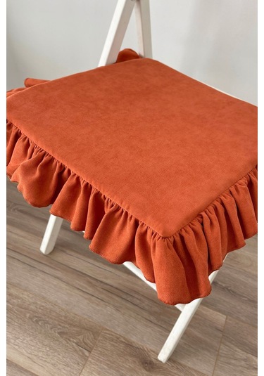 Fırfırlı Sıvı & Leke Itici Iskandinav Sandalye Minderi Tarçın Kir Diğer