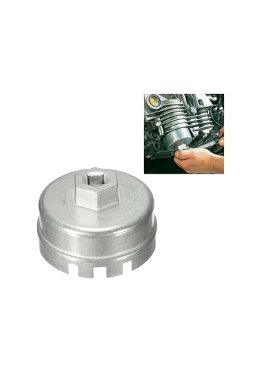 Sones 64.5mm Alüminyum Yağ Filtresi Anahtarı Kapağı Soket Sökücü Aracı Lexus Toyota Corolla Highlander Rav4 Camry Evrensel Konut Gümüş