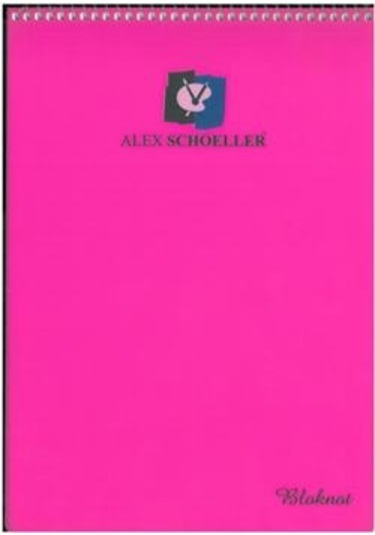 Alex Schoeller A4 80 Yp Çizgili Spiralli PP Kapak Bloknot Pembe