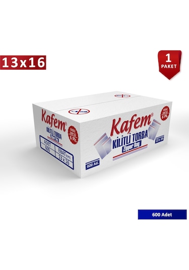 13 X 16 Cm Kilitli Poşet / Naylon Torba 600 Adet - Kafem
