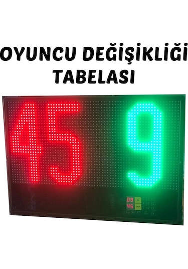 Profesyonel Hakem Oyuncu Değişikliği Tabelası Çok Renkli