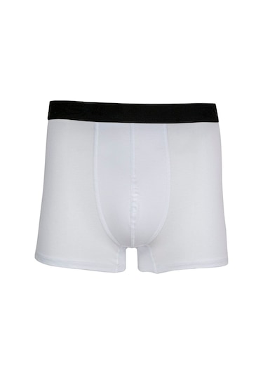Erkek Modal Pamuk Dıştan Lastik Yüksek Kalite Yumuşak Rahat Boxer Beyaz
